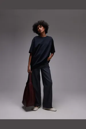ARKET Camiseta negra de tejido grueso de punto liso de