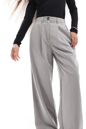 Miss Selfridge Pantalones de sastre grises de pernera ancha de