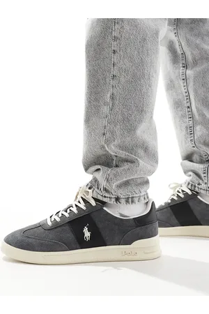 Ralph Lauren Zapatillas de deporte grises y negras Heritage Aera de