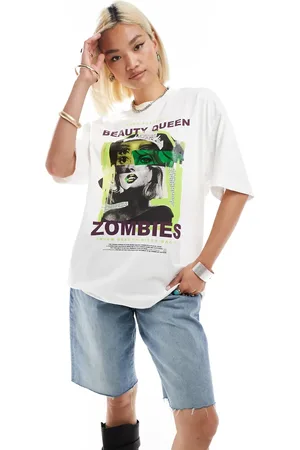 HUGO BOSS Camiseta blanca extragrande con estampado de cartel Dargex de