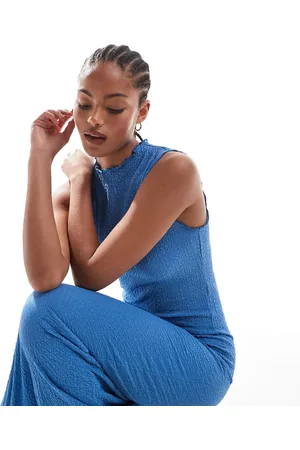 VERO MODA Vestido largo texturizado sin mangas de -Negro