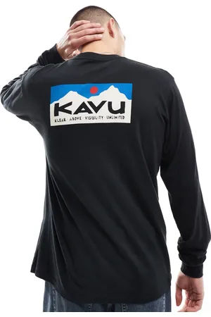 Kavu Camiseta negra de manga larga Klear Above Etch Art de