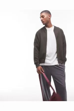 ARKET Sudadera estilo cárdigan con cremallera delantera de punto liso de