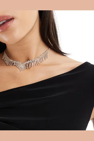 Accessorize Collar con diseño llamativo escalonado y adornos de