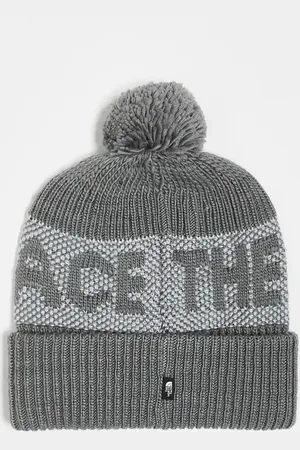 The North Face Gorro con pompón y logo retro de