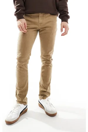 Threadbare Pantalones chinos color de corte slim de -Beis neutro