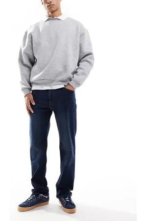 Hollister Vaqueros con lavado azul de pernera recta de