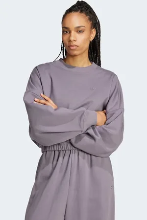 adidas Sudadera gris básica extragrande Premium Essentials de