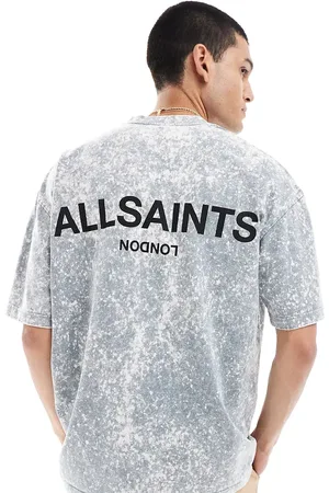 AllSaints Camiseta color piedra extragrande con lavado gris a la piedra Underground exclusiva en ASOS de