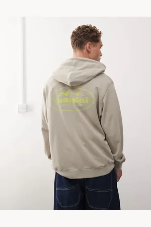 Gramicci Sudadera color avena pigmentado con capucha y estampado gráfico Mountaineering de -Beis neutro