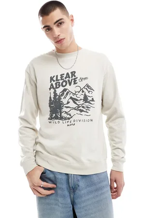 Kavu Sudadera color avena con cuello redondo y estampado gráfico Core de -Beis neutro