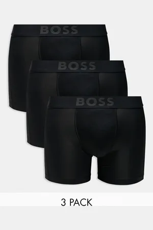HUGO BOSS Pack de 3 calzoncillos bóxer negros Active de