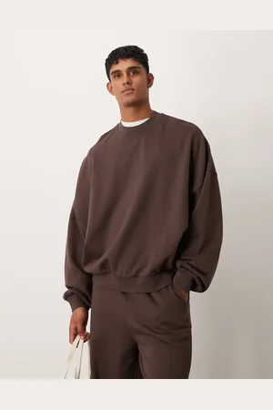 ASOS Sudadera marrón básica ultragrande de