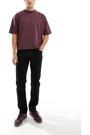 Threadbare Vaqueros negros de corte recto de