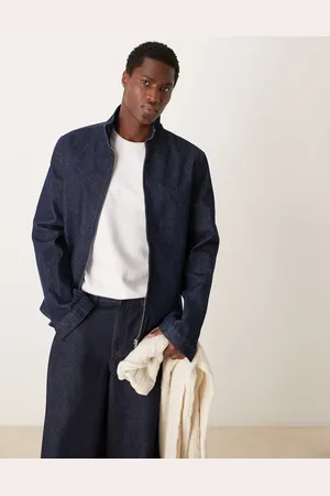 ASOS Chaqueta Harrington vaquera azul crudo de