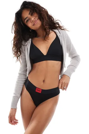 HUGO BOSS Braguitas negras con etiqueta roja de HUGO Bodywear