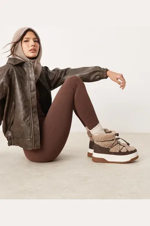 Pajar Botas de nieve marrones de caña baja Janie de