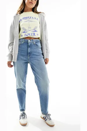 Tommy Hilfiger Vaqueros mom con lavado claro de -Azul