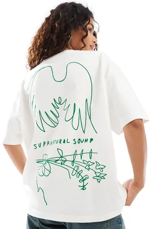 Deus Ex Machina Camiseta blanca con estampado gráfico de alas exclusiva de x ASOS