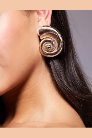 Aldo Pendientes dorados llamativos con diseño de espiral Coraluxe de