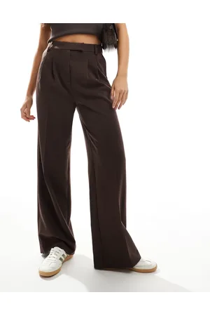 New Look Pantalones de sastre oscuro de pernera ancha de