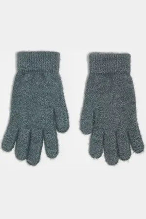 Monki Guantes grises con acabado mullido de