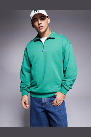 Hugo Blue Sudadera con media cremallera Neeler de
