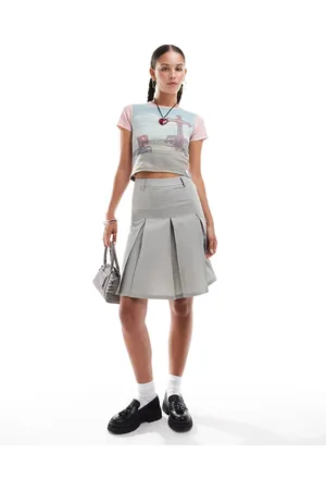 Daisy Street Falda de largo de estilo escolar de talle medio y largo tipo años 90 de