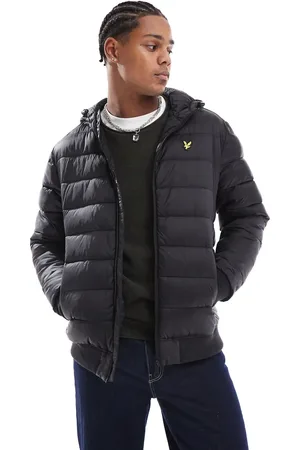 Lyle & Scott Chaqueta de plumas negra acolchada de