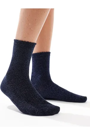 Pieces® Calcetines color con purpurina de -Negro