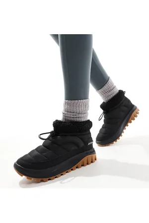 Columbia Botas de nieve negras y color sal marina de caña baja Snowtrot de