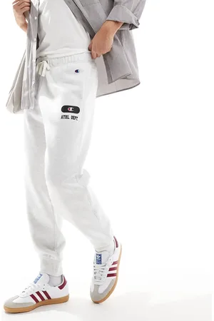 Champion Joggers gris jaspeado de estilo universitario con bajos de canalé Rochester de