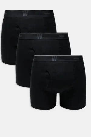 Weekday Pack de 3 calzoncillos bóxer negros con logo en la cinturilla de