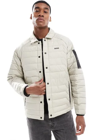 HUGO BOSS Chaqueta acolchada de estilo camionero de - neutro