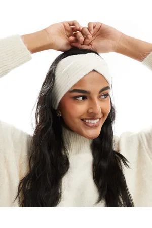 ASOS Diadema color con diseño cruzado de punto de -Neutro