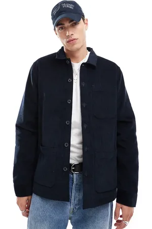 French Connection Chaqueta vaquera azul estilo camisa con solapas y bolsillos de French Connection