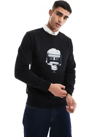 Paul Smith Sudadera negra con estampado de calavera de
