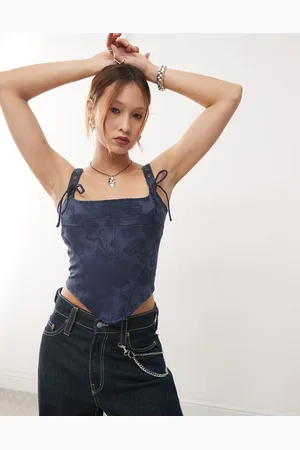 Lioness Top corsetero de tirantes con detalle de lazo de