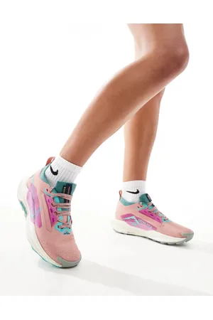 Nike Zapatillas de deporte rosas y verdes ReactX Pegasus Trail 5 GORE-TEX de -Rojo