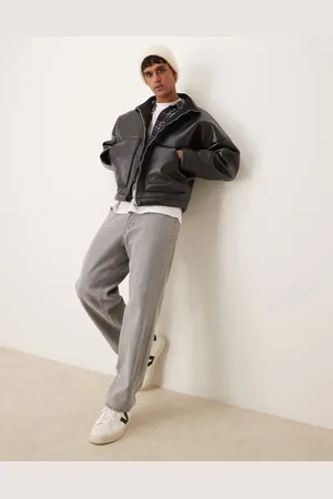 ASOS Chaqueta de corte cuadrado ultragrande con cremallera de