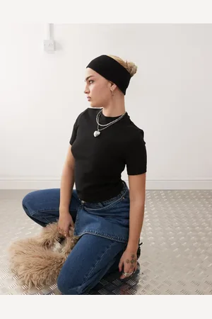 Dr Denim Camiseta negra moldeadora de corte slim y manga corta Kenna de