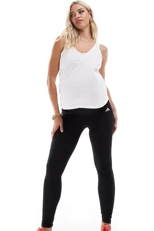 adidas Leggings negros de corte amplio Optime Essentials de Maternity