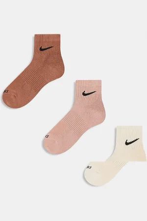 Nike Pack de 3 pares de calcetines tobilleros marrones Everyday Plus Cushioned de