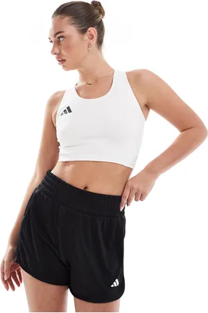 adidas Pantalones cortos negros de talle alto de punto Pacer Essentials de