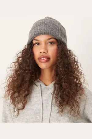 SELECTED Gorro gris de punto mullido de Femme