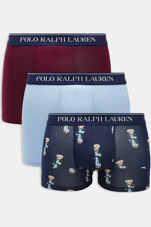 Ralph Lauren Pack de 3 calzoncillos de color rojo, azul y azul marino con logo en la cinturilla de