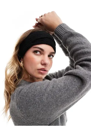 ASOS Diadema negra con diseño cruzado de punto de