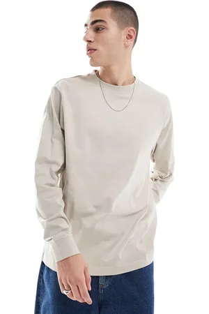 Only & Sons Camiseta color piedra de manga larga de -Neutro