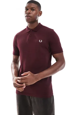 Fred Perry Polo burdeos liso de