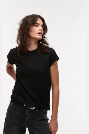 AllSaints Camiseta negra a rayas Anna de -Negro